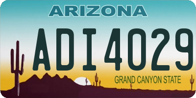 AZ license plate ADI4029