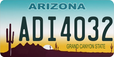 AZ license plate ADI4032