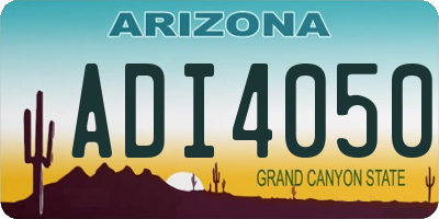 AZ license plate ADI4050