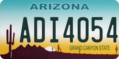 AZ license plate ADI4054