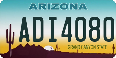 AZ license plate ADI4080