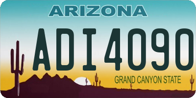 AZ license plate ADI4090