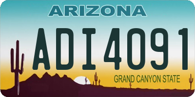 AZ license plate ADI4091