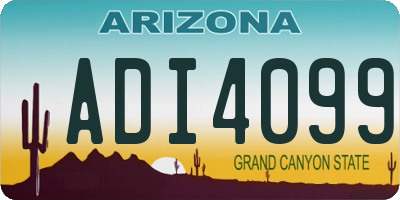 AZ license plate ADI4099