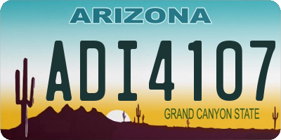 AZ license plate ADI4107