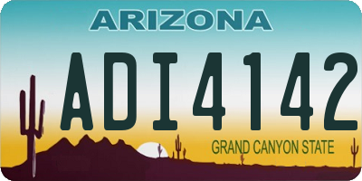 AZ license plate ADI4142