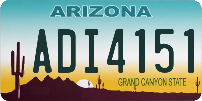 AZ license plate ADI4151