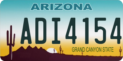 AZ license plate ADI4154