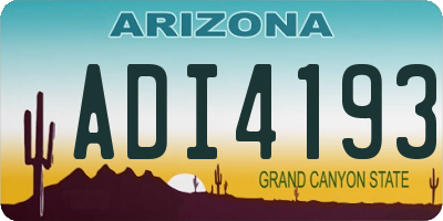 AZ license plate ADI4193