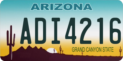 AZ license plate ADI4216