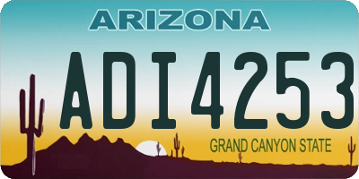 AZ license plate ADI4253