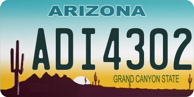 AZ license plate ADI4302