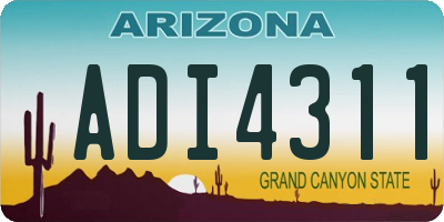 AZ license plate ADI4311