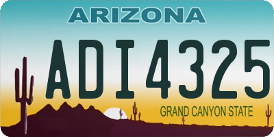 AZ license plate ADI4325
