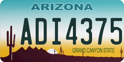 AZ license plate ADI4375