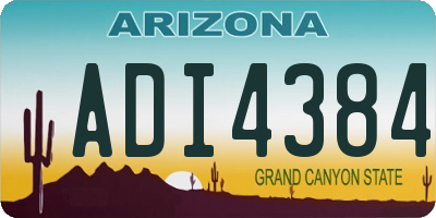 AZ license plate ADI4384