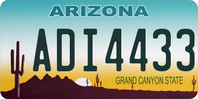 AZ license plate ADI4433