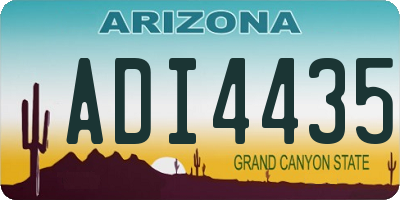 AZ license plate ADI4435