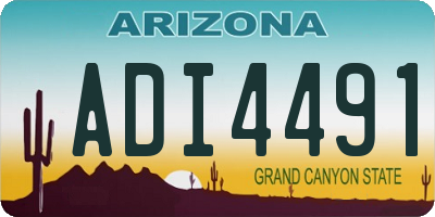 AZ license plate ADI4491