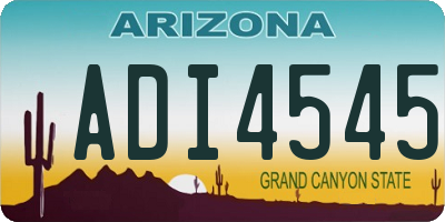 AZ license plate ADI4545