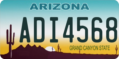 AZ license plate ADI4568