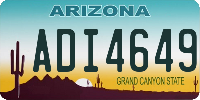 AZ license plate ADI4649