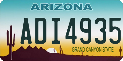 AZ license plate ADI4935