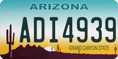 AZ license plate ADI4939