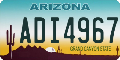AZ license plate ADI4967