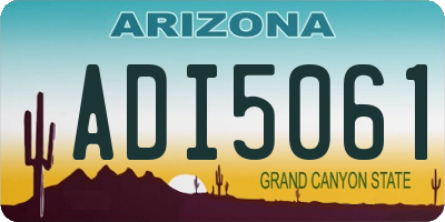 AZ license plate ADI5061