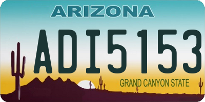 AZ license plate ADI5153