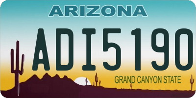 AZ license plate ADI5190