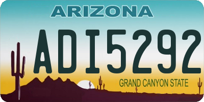 AZ license plate ADI5292
