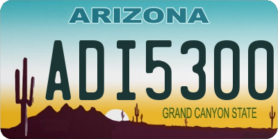 AZ license plate ADI5300
