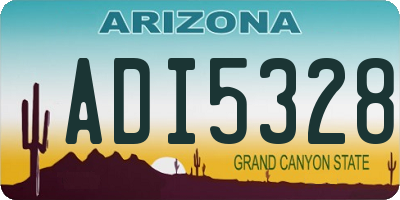AZ license plate ADI5328