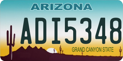 AZ license plate ADI5348