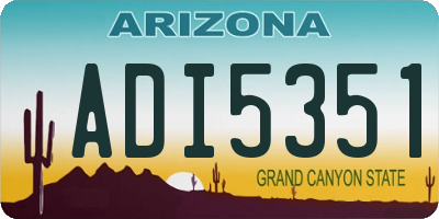 AZ license plate ADI5351