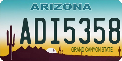 AZ license plate ADI5358
