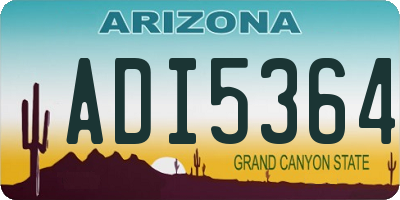 AZ license plate ADI5364