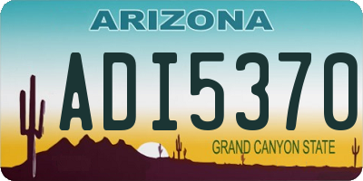 AZ license plate ADI5370