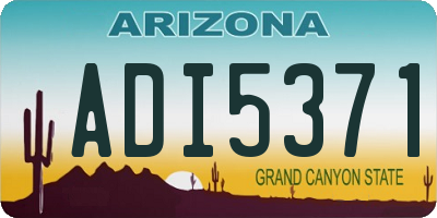 AZ license plate ADI5371