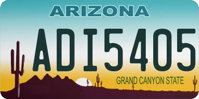 AZ license plate ADI5405