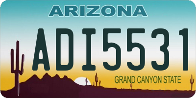 AZ license plate ADI5531