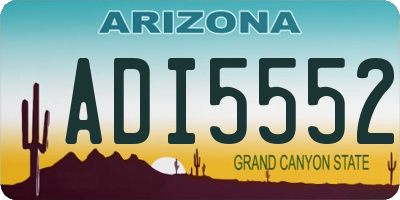 AZ license plate ADI5552