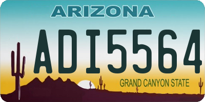 AZ license plate ADI5564