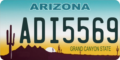 AZ license plate ADI5569