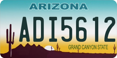AZ license plate ADI5612