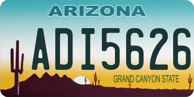 AZ license plate ADI5626