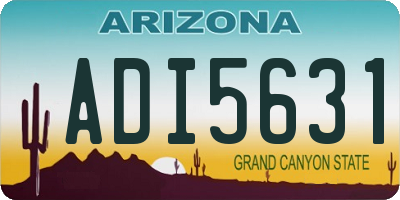AZ license plate ADI5631