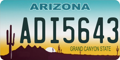 AZ license plate ADI5643